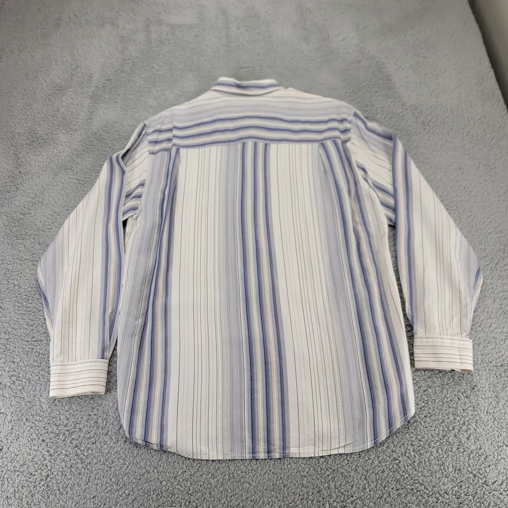 Tommy Bahama Shirt Mens Medium Tan Striped Silk Long Sleeve Button Up Relax - Picture 3 of 13
